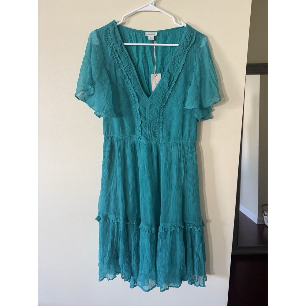 NWT Sundance Catalog "Monaco Meetup Dress"in Sea Green‎ Size Small $168